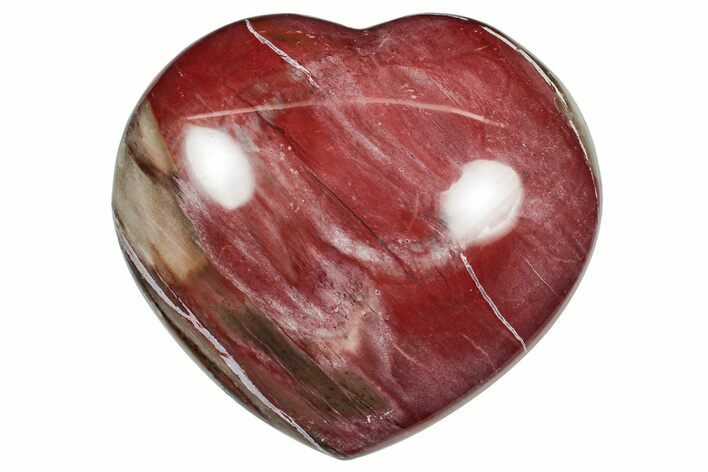 Polished Triassic Petrified Wood Heart - Madagascar #355569